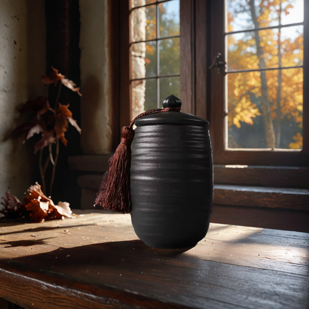 🖤 Everpaw Heirloom Urn – Midnight Tassel Edition
