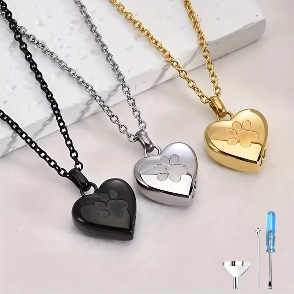 Heart-Shaped Pet Memorial Necklace