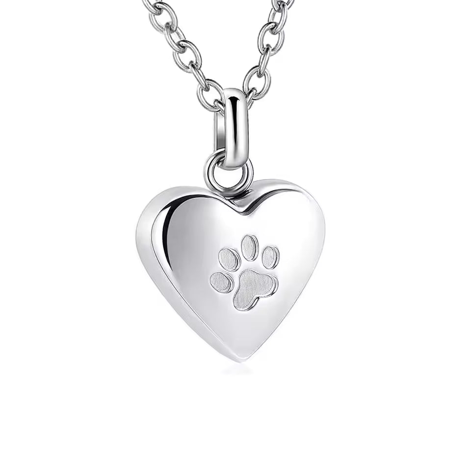 Heart-Shaped Pet Memorial Necklace
