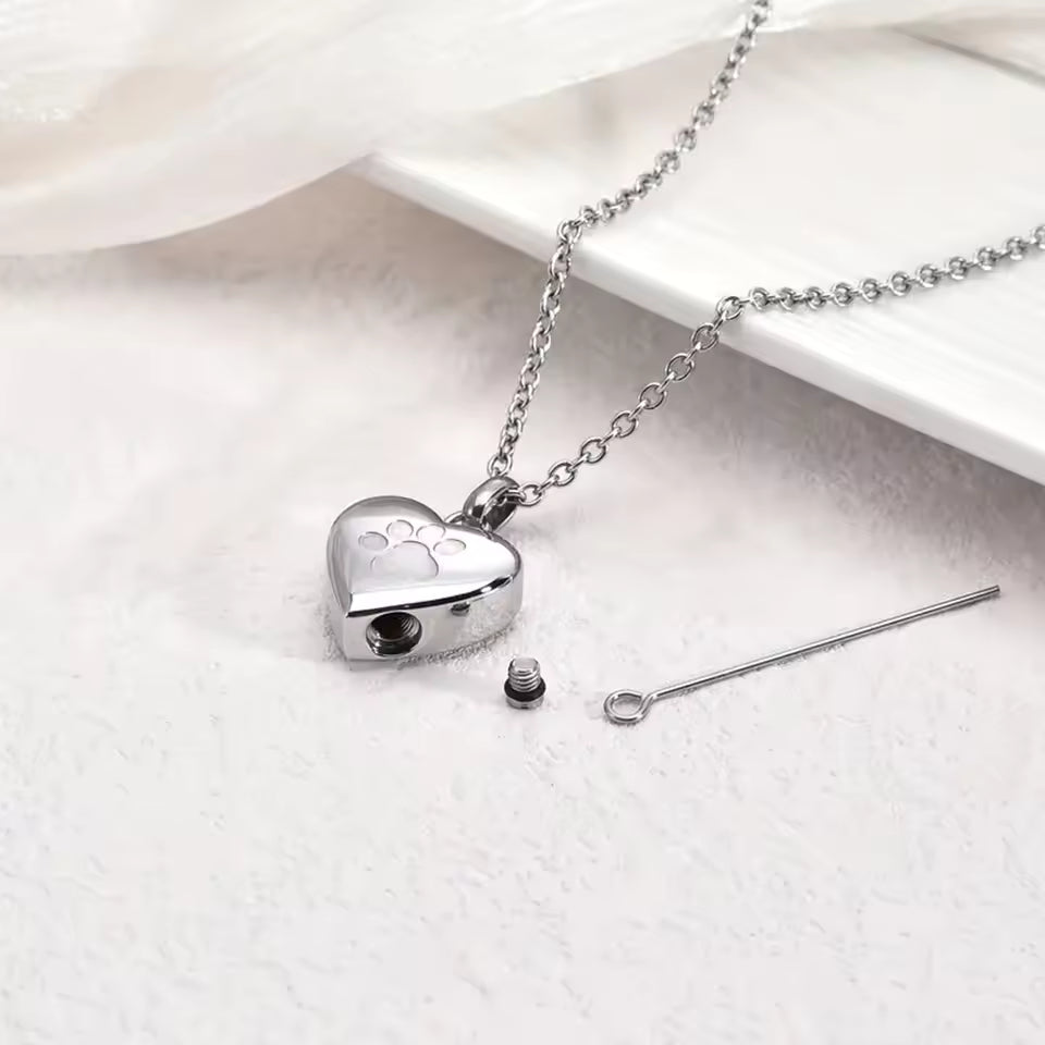 Heart-Shaped Pet Memorial Necklace