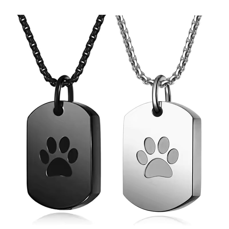 Paw Print Pet Memorial Necklace