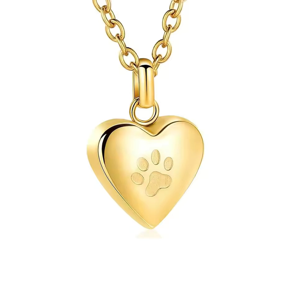 Heart-Shaped Pet Memorial Necklace