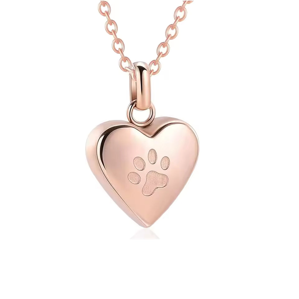 Heart-Shaped Pet Memorial Necklace