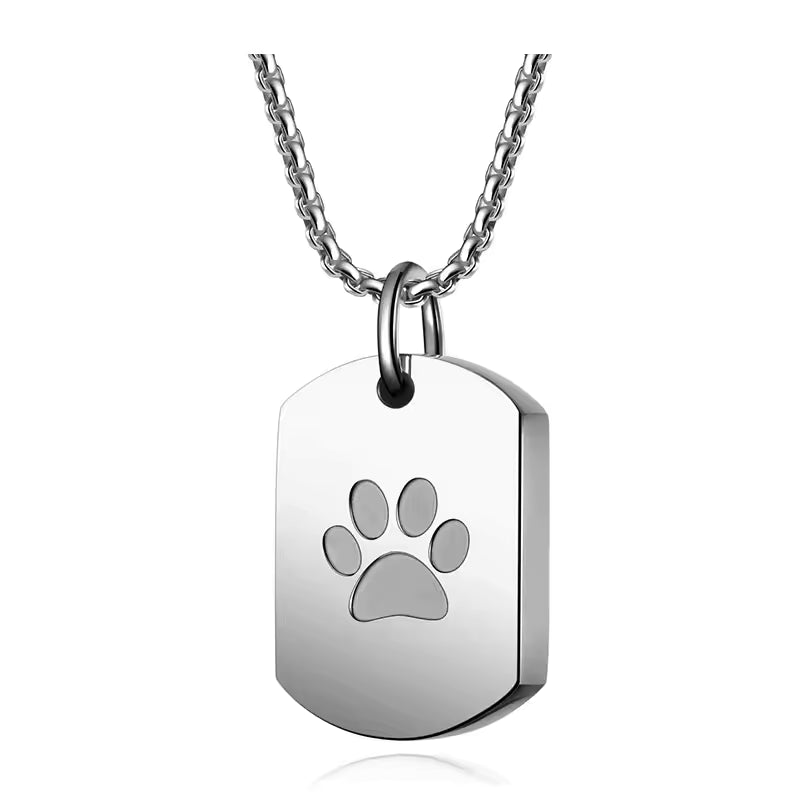 Paw Print Pet Memorial Necklace